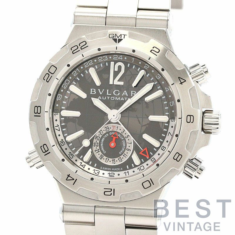 中古】BVLGARI DIAGONO PROFESSIONAL ARIA GMT ブルガリ ディアゴノ 