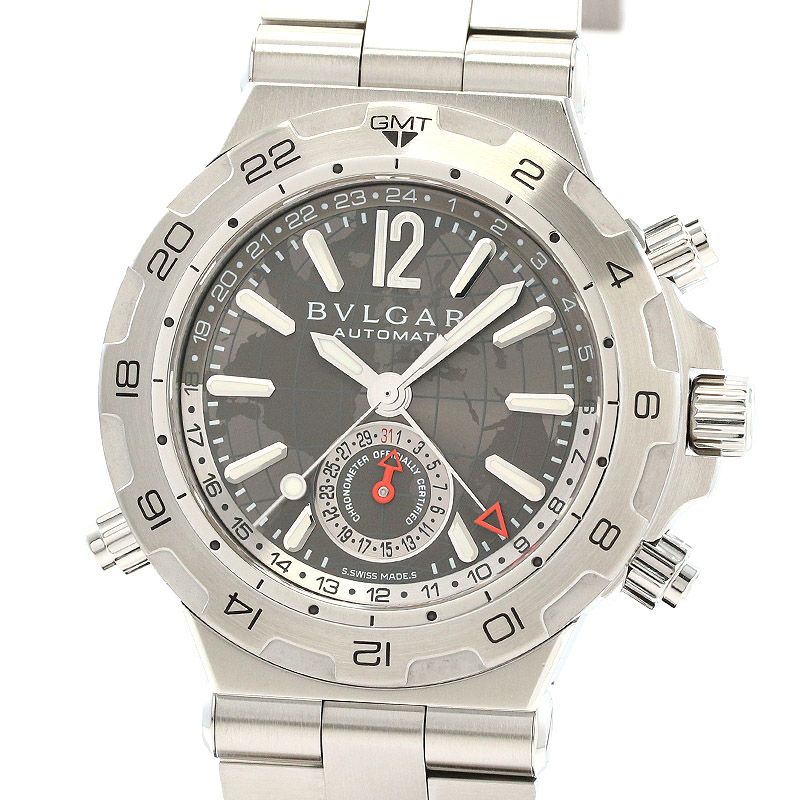中古】BVLGARI DIAGONO PROFESSIONAL ARIA GMT ブルガリ ディアゴノ  