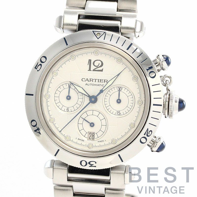 【中古】CARTIER PASHA DE CARTIER PLONGEUR CHRONOGRAPH カルティエ パシャ ドゥ カルティエ プロンジャー クロノグラフ 38MM W31030H3