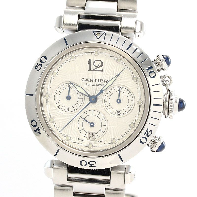 【中古】CARTIER PASHA DE CARTIER PLONGEUR CHRONOGRAPH カルティエ パシャ ドゥ カルティエ プロンジャー クロノグラフ 38MM W31030H3