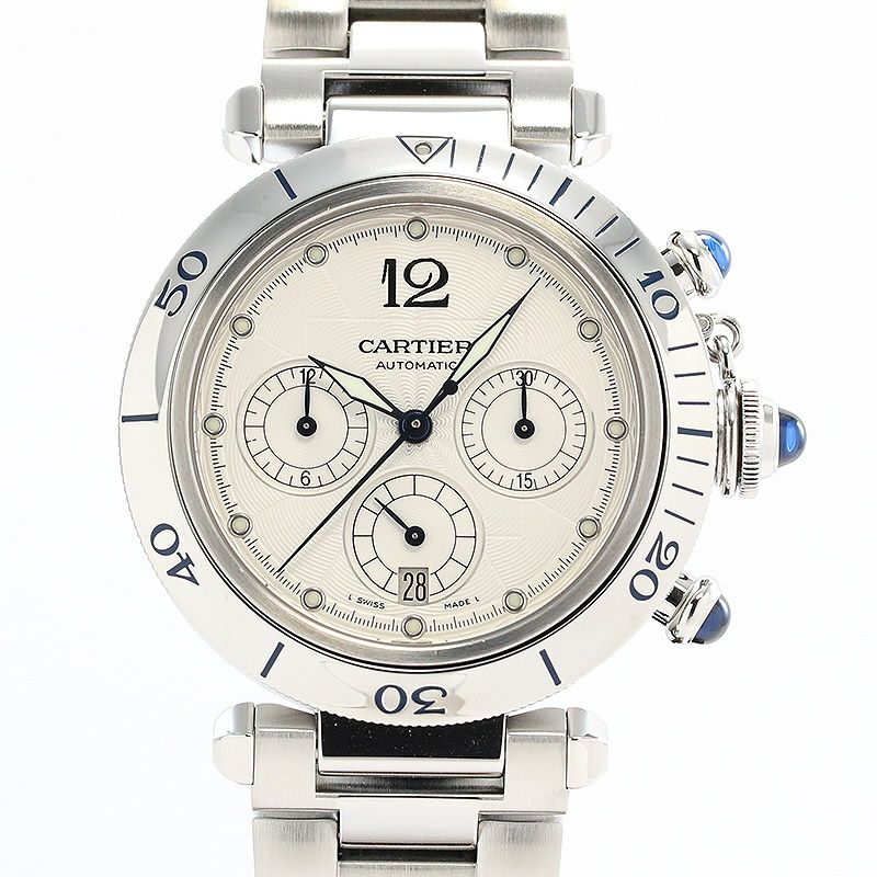 【中古】CARTIER PASHA DE CARTIER PLONGEUR CHRONOGRAPH カルティエ パシャ ドゥ カルティエ プロンジャー クロノグラフ 38MM W31030H3