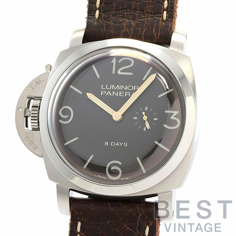 中古】OFFICINE PANERAI LUMINOR 1950 LEFT-HANDED 8 DAYS TITANIO LIMITED オフィチーネ・パネライ  ルミノール 1950 レフトハンド 8デイズ チタニオ 47MM 1000本限定  PAM00368｜ヴィンテージブランド｜時計・腕時計の通販サイトBEST ISHIDA（正規・中古販売店）