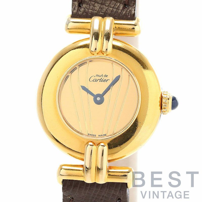 中古】CARTIER MUST COLISEE VERMEIL SMALL MODEL カルティエ マスト コリゼ ヴェルメイユ SM  W1000553 (590002)｜ヴィンテージブランド｜時計・腕時計の通販サイトBEST ISHIDA（正規・中古販売店）