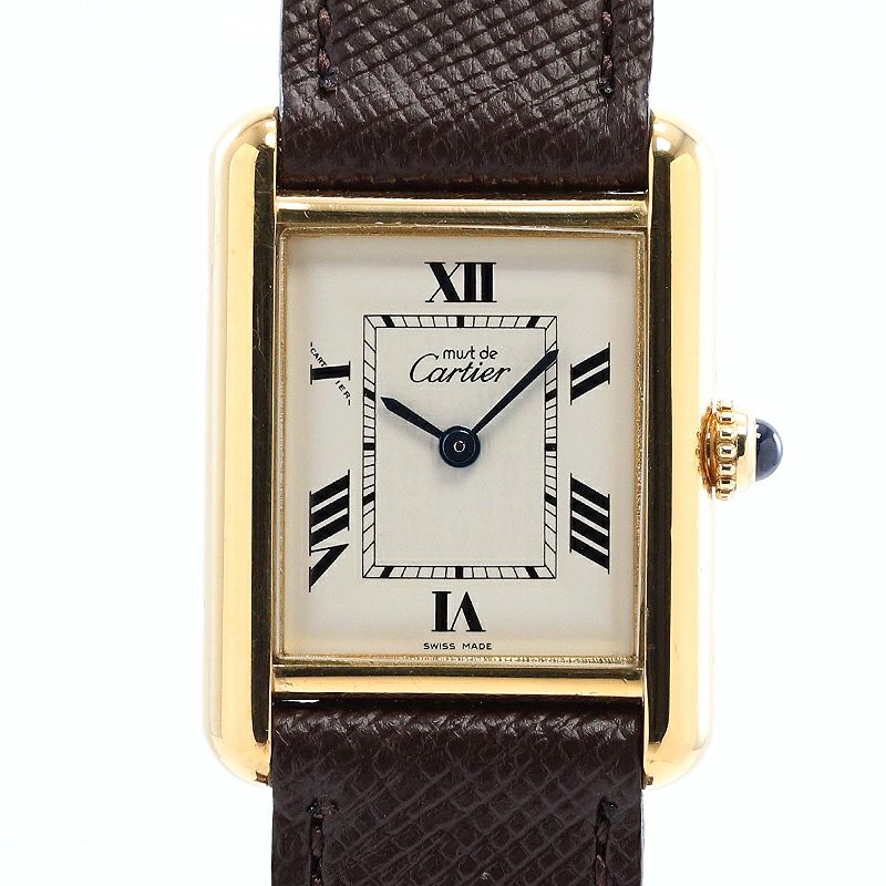 中古】CARTIER MUST TANK SMALL MODEL VERMEIL カルティエ マスト