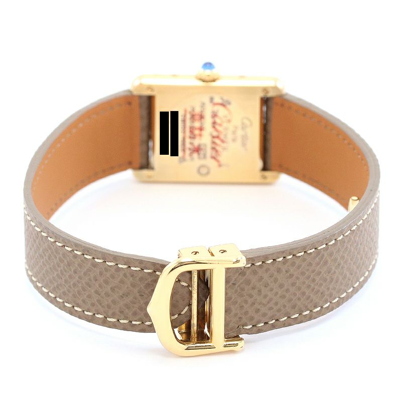 中古】CARTIER MUST TANK SMALL MODEL VERMEIL OPALINE DIAL  