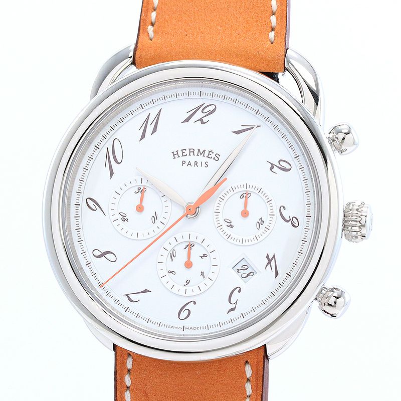 電池交換済】HERMES エルメス 腕時計 アルソー シルバー AR4.210 中古 