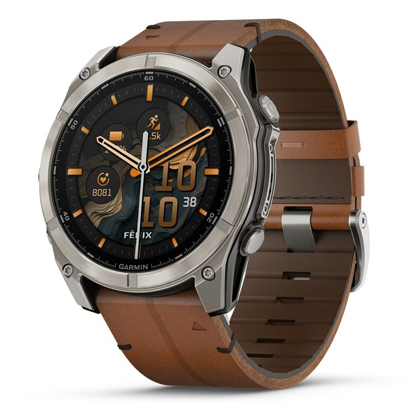 GARMIN fenix 8 Sapphire AMOLED 51mm Ti / Chestnut Leather Band ガーミン フェニックス8  サファイア アモレッド 51mm Ti / チェスナット レザーバンド 010-02905-81｜正規取り扱いブランド｜時計・腕時計の通販サイトBEST  ISHIDA（正規・中古販売店）