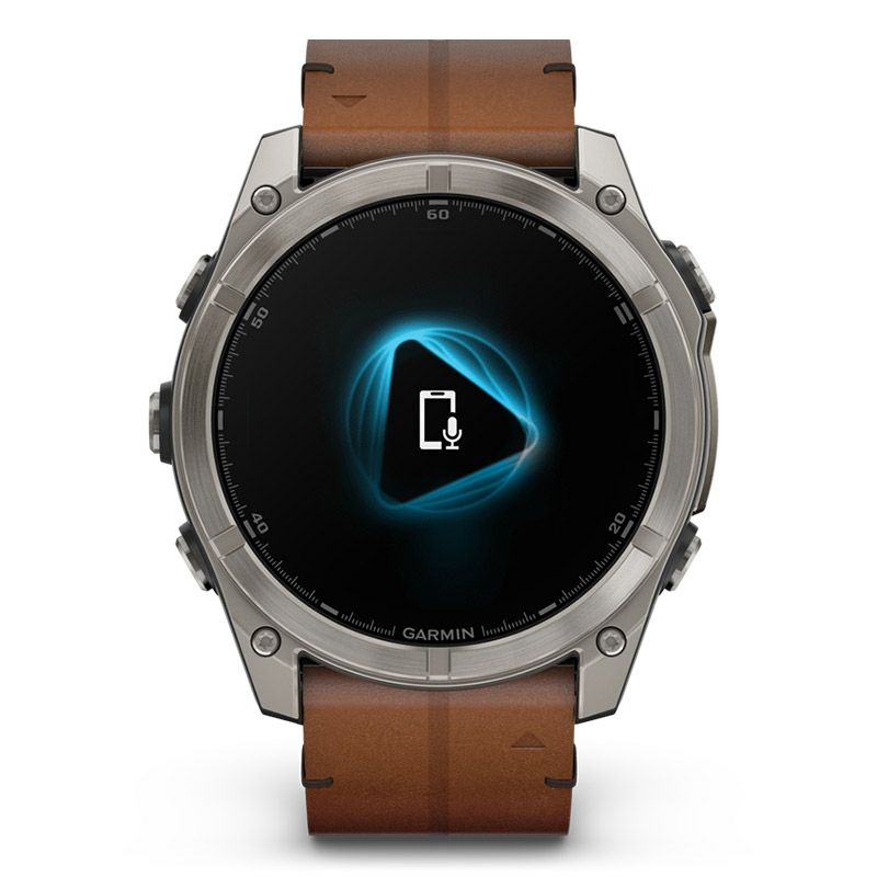 GARMIN fenix 8 Sapphire AMOLED 51mm Ti / Chestnut Leather Band ガーミン フェニックス8 サファイア アモレッド 51mm Ti / チェスナット レザーバンド 010-02905-81