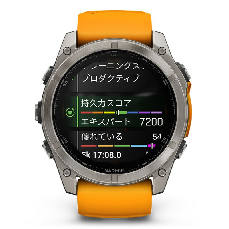 GARMIN fenix 8 Sapphire AMOLED 51mm Ti / Orange ガーミン フェニックス8 サファイア アモレッド 51mm Ti / オレンジ 010-02905-50