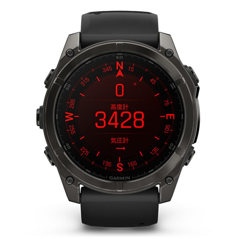 GARMIN fenix 8 Sapphire AMOLED 51mm Ti Carbon Gray DLC / Black ガーミン フェニックス8 サファイア アモレッド 51mm Ti カーボン グレー DLC / ブラック 010-02905-62