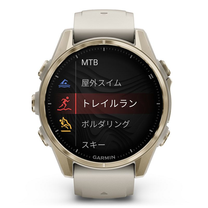 GARMIN fenix 8 Sapphire AMOLED 43mm Soft Gold / Fog Gray ガーミン フェニックス8 サファイア アモレッド 43mm ソフトゴールド / フォググレー 010-02903-16