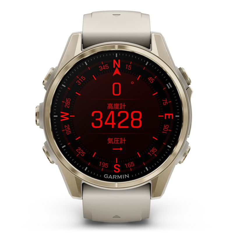 GARMIN fenix 8 Sapphire AMOLED 43mm Soft Gold / Fog Gray ガーミン フェニックス8 サファイア アモレッド 43mm ソフトゴールド / フォググレー 010-02903-16