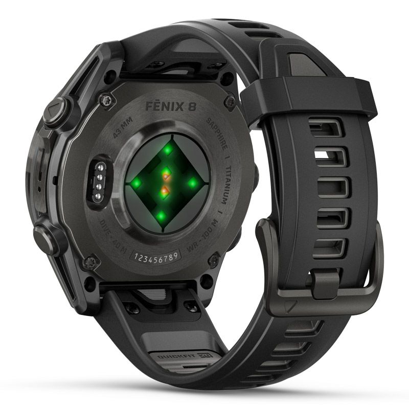 GARMIN fenix 8 Sapphire AMOLED 43mm Ti Carbon Gray DLC / Black ガーミン フェニックス8 サファイア アモレッド 43mm Ti カーボン グレー DLC / ブラック 010-02903-27