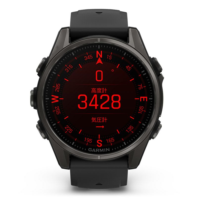 GARMIN fenix 8 Sapphire AMOLED 43mm Ti Carbon Gray DLC / Black ガーミン フェニックス8 サファイア アモレッド 43mm Ti カーボン グレー DLC / ブラック 010-02903-27