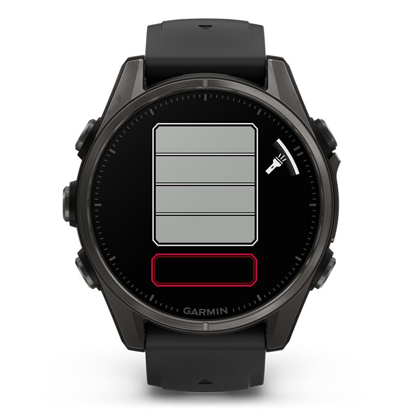 GARMIN fenix 8 Sapphire AMOLED 43mm Ti Carbon Gray DLC / Black 