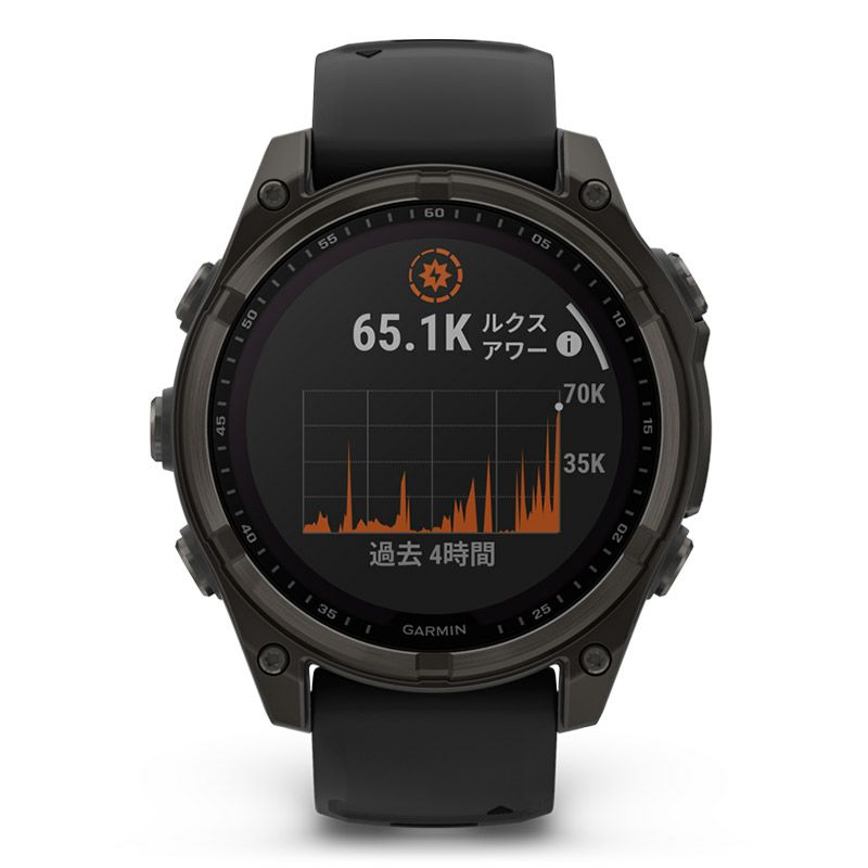 GARMIN fenix 8 Sapphire Dual Power 47mm Ti Carbon Gray DLC / Black ガーミン フェニックス8 サファイア デュアルパワー 47mm Ti カーボン グレー DLC / ブラック 010-02906-50
