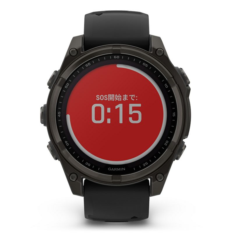 GARMIN fenix 8 Sapphire Dual Power 47mm Ti Carbon Gray DLC / Black ガーミン フェニックス8 サファイア デュアルパワー 47mm Ti カーボン グレー DLC / ブラック 010-02906-50