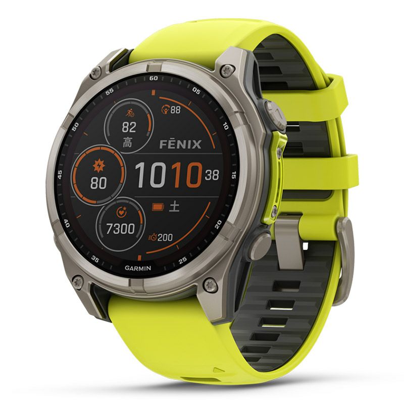 GARMIN fenix 8 Sapphire Dual Power 47mm Ti / Amp Yellow ガーミン フェニックス8 サファイア デュアルパワー 47mm Ti / アンプ イエロー 010-02906-51