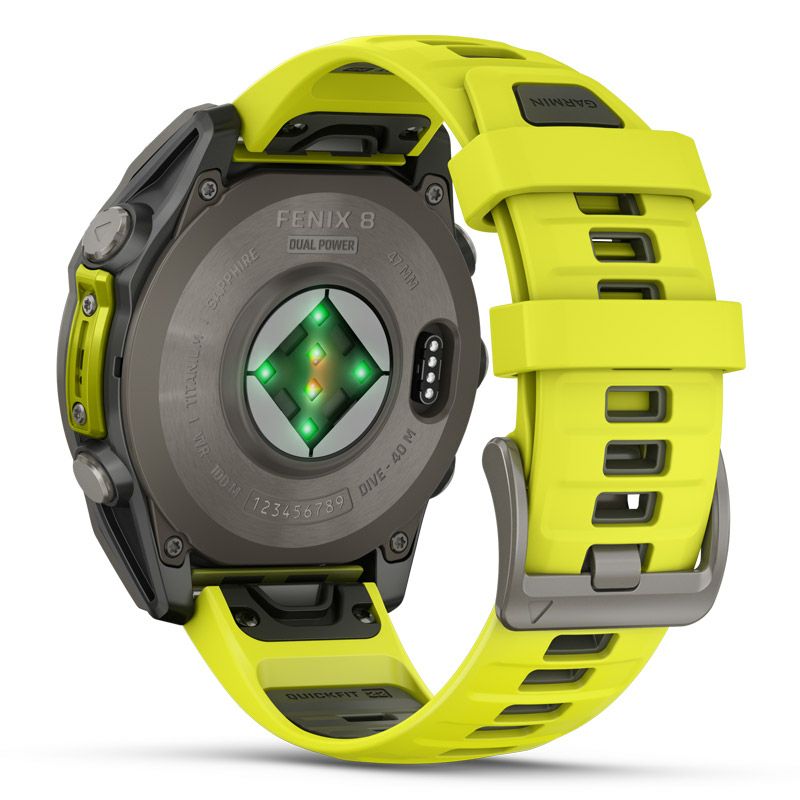 GARMIN fenix 8 Sapphire Dual Power 47mm Ti / Amp Yellow ガーミン フェニックス8 サファイア デュアルパワー 47mm Ti / アンプ イエロー 010-02906-51