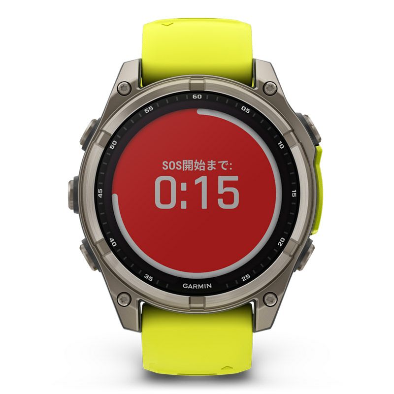 GARMIN fenix 8 Sapphire Dual Power 47mm Ti / Amp Yellow ガーミン フェニックス8 サファイア デュアルパワー 47mm Ti / アンプ イエロー 010-02906-51