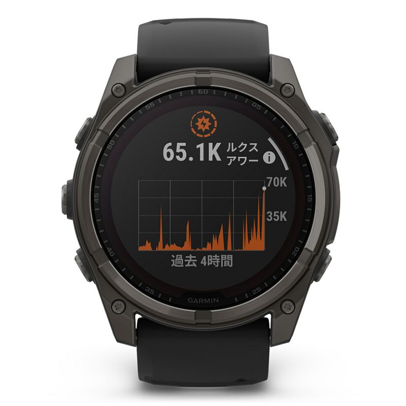 GARMIN fenix 8 Sapphire Dual Power 51mm Ti Carbon Gray DLC / Black ガーミン フェニックス8 サファイア デュアルパワー 51mm Ti カーボン グレー DLC / ブラック 010-02907-50