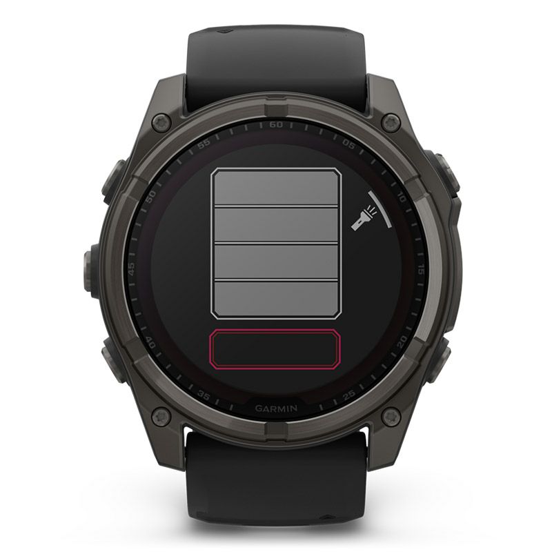 GARMIN fenix 8 Sapphire Dual Power 51mm Ti Carbon Gray DLC / Black ガーミン フェニックス8 サファイア デュアルパワー 51mm Ti カーボン グレー DLC / ブラック 010-02907-50