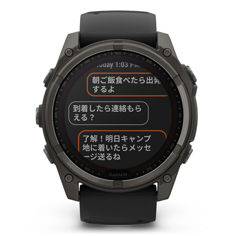GARMIN fenix 8 Sapphire Dual Power 51mm Ti Carbon Gray DLC / Black ガーミン フェニックス8 サファイア デュアルパワー 51mm Ti カーボン グレー DLC / ブラック 010-02907-50