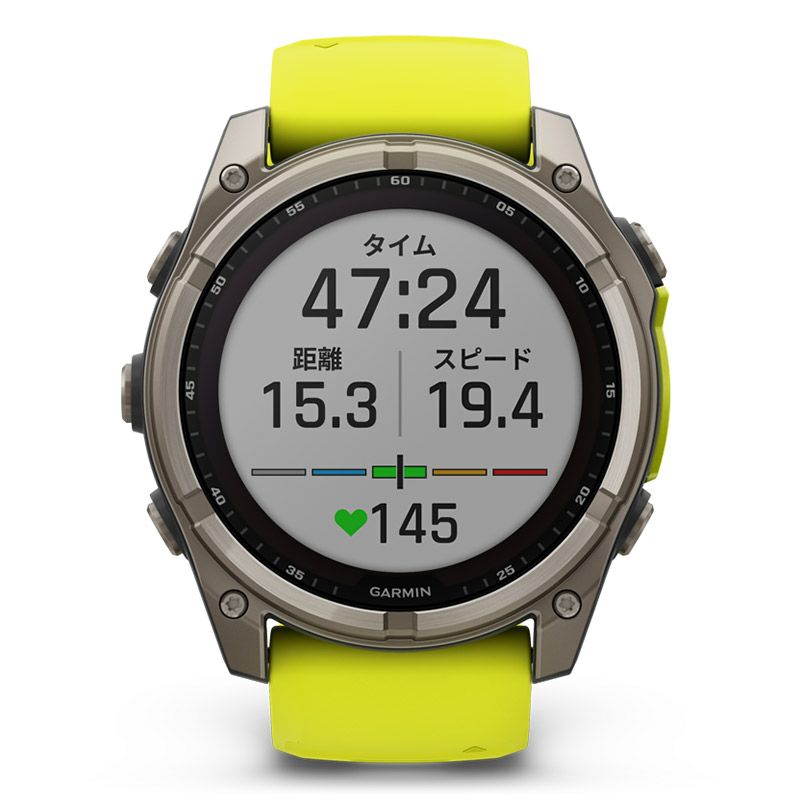 GARMIN fenix 8 Sapphire Dual Power 51mm Ti / Amp Yellow ガーミン フェニックス8 サファイア デュアルパワー 51mm Ti / アンプ イエロー 010-02907-51