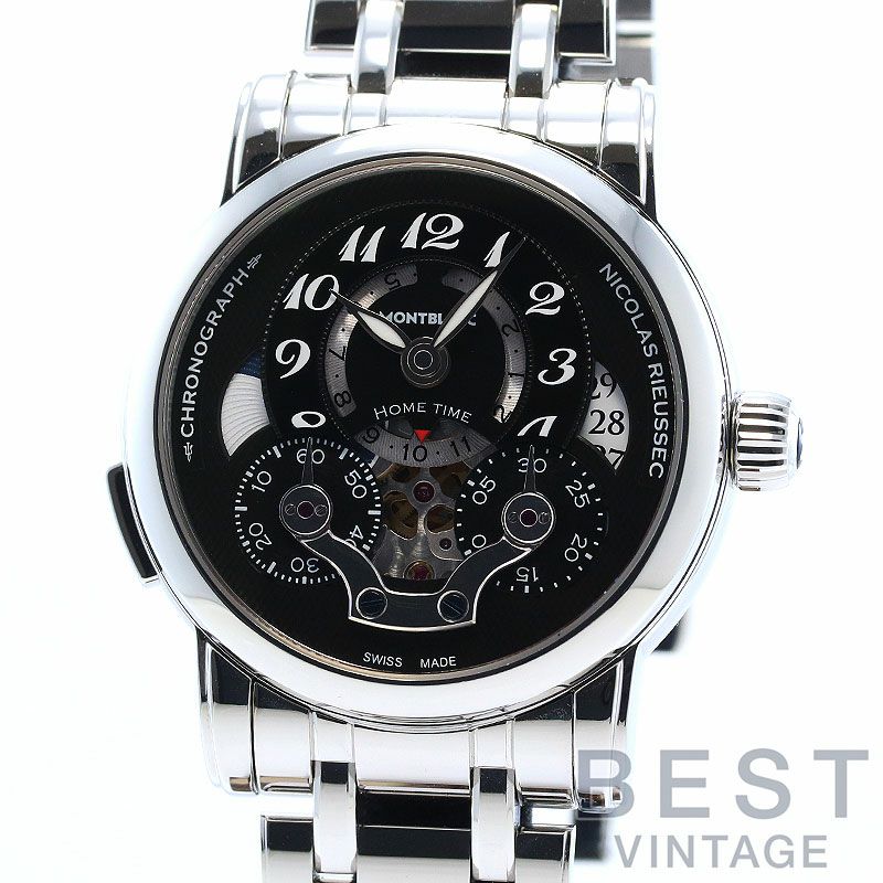 【中古】MONTBLANC NICILAS RIEUSSEC CHRONOGRAPH OPEN HOMETIME モンブラン ニコラ・リューセック クロノグラフ オープン ホームタイム 107070 (7218)