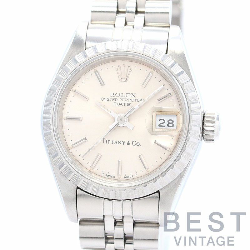 中古】ROLEX OYSTER PERPETUAL DATE TIFFANY ＆ CO. DOUBLE NAM 