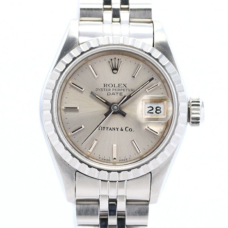 中古】ROLEX OYSTER PERPETUAL DATE TIFFANY ＆ CO. DOUBLE NAM 