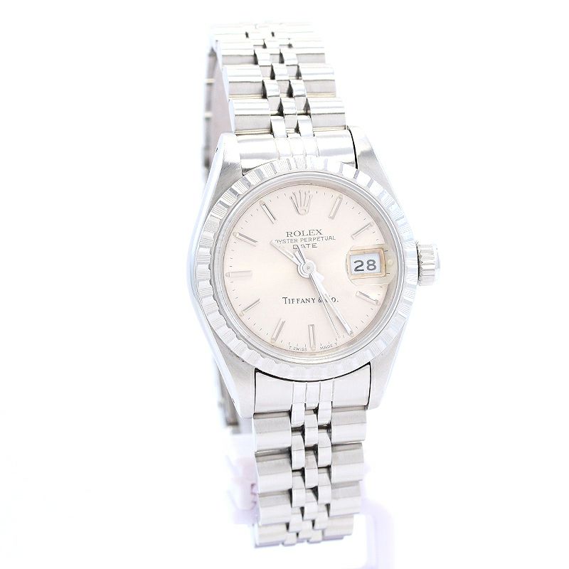 中古】ROLEX OYSTER PERPETUAL DATE TIFFANY ＆ CO. DOUBLE NAM 
