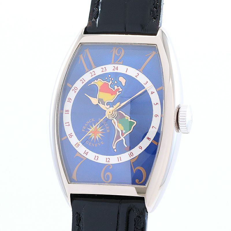 【中古】FRANCK MULLER CINTREE CURVEX WORLD WIDE AMERICA フランク・ミュラー トノウ・カーベックス ワールド ワイド アメリカ 5850WW