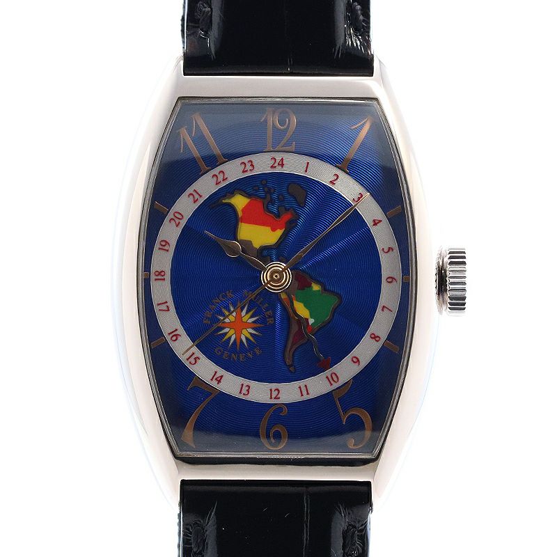 【中古】FRANCK MULLER CINTREE CURVEX WORLD WIDE AMERICA フランク・ミュラー トノウ・カーベックス ワールド ワイド アメリカ 5850WW