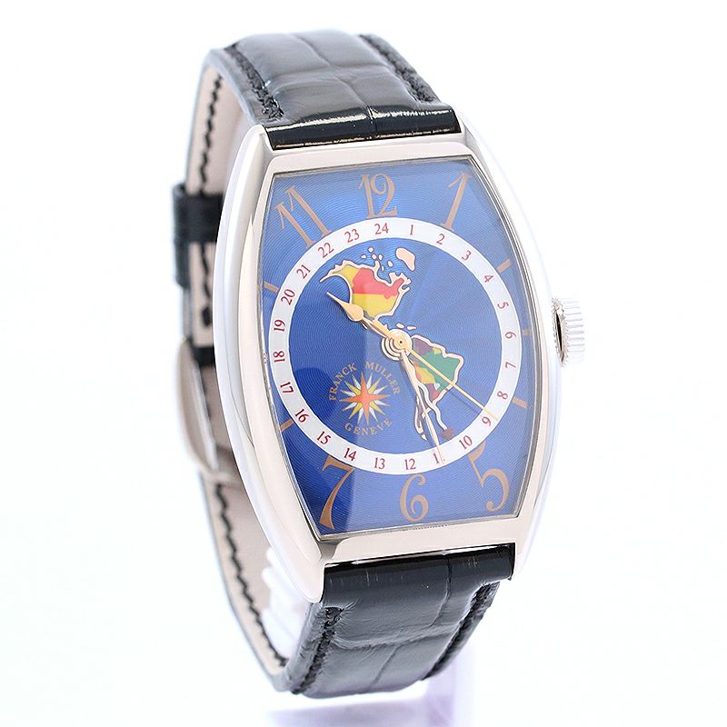 【中古】FRANCK MULLER CINTREE CURVEX WORLD WIDE AMERICA フランク・ミュラー トノウ・カーベックス ワールド ワイド アメリカ 5850WW