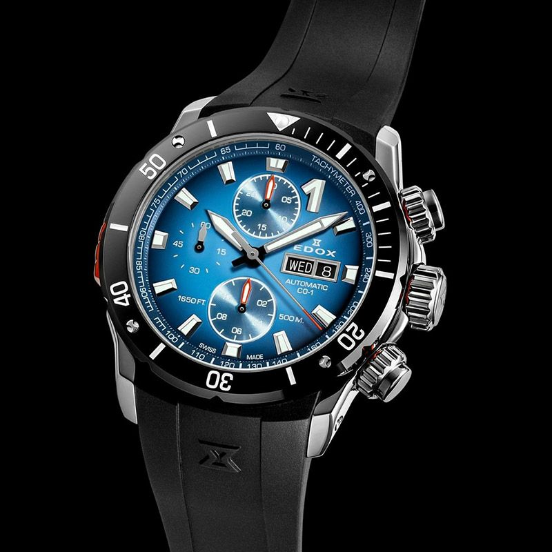 EDOX CHRONOFFSHORE-1 BEZEL LOCK CHRONOGRAPH AUTOMATIC エドックス クロノオフショア1 ベゼルロック クロノグラフ オートマティック 01128-3NOCA-BUIDN