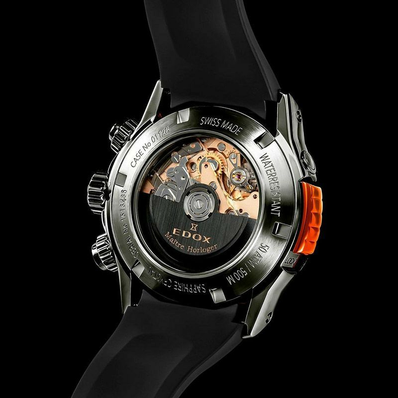 EDOX CHRONOFFSHORE-1 BEZEL LOCK CHRONOGRAPH AUTOMATIC エドックス クロノオフショア1 ベゼルロック クロノグラフ オートマティック 01128-37GNNOCA-GNO