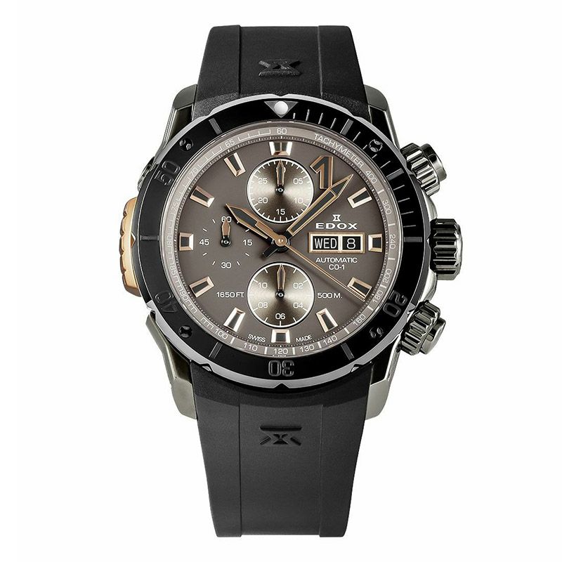 EDOX CHRONOFFSHORE-1 BEZEL LOCK CHRONOGRAPH AUTOMATIC エドックス クロノオフショア1 ベゼルロック クロノグラフ オートマティック 01128-37GNRCA-GNR