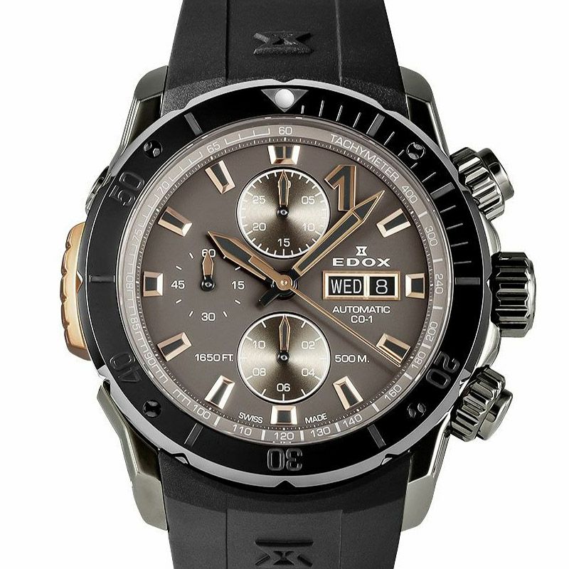 EDOX CHRONOFFSHORE-1 BEZEL LOCK CHRONOGRAPH AUTOMATIC エドックス クロノオフショア1 ベゼルロック クロノグラフ オートマティック 01128-37GNRCA-GNR