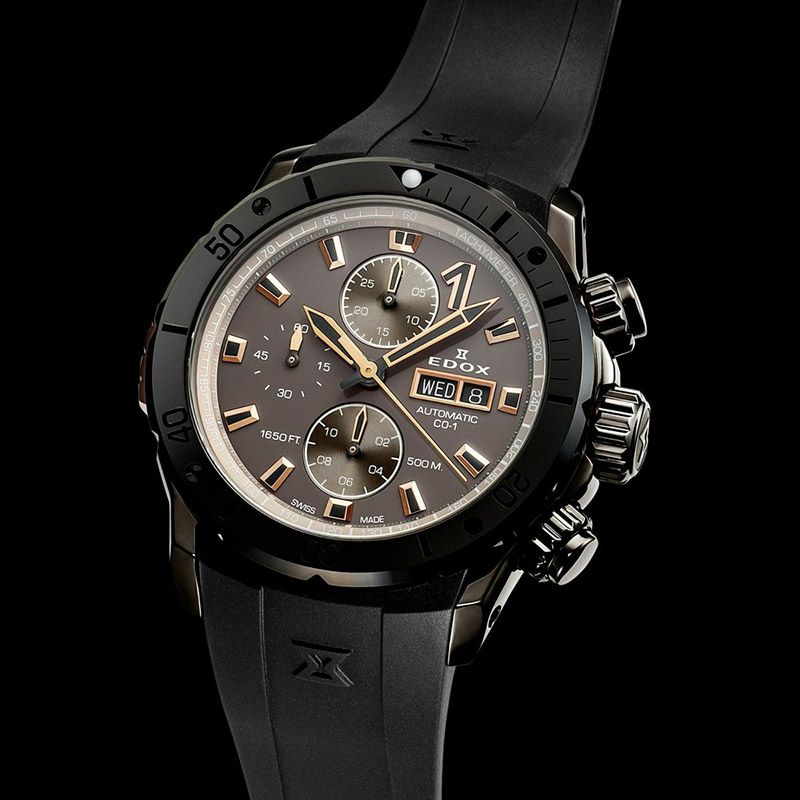 EDOX CHRONOFFSHORE-1 BEZEL LOCK CHRONOGRAPH AUTOMATIC エドックス クロノオフショア1 ベゼルロック クロノグラフ オートマティック 01128-37GNRCA-GNR