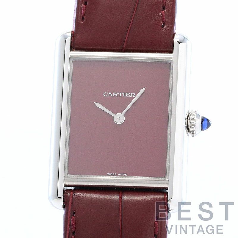 Cartier カルティエ タンクマストLM バーガンディカラー 純正ベルト