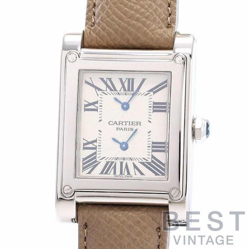 【中古】CARTIER TANK A VIS LARGE MODEL DUAL TIME ZORN CPCP カルティエ タンク ア・ヴィス LM IIタイムゾーン CPCP W1534351