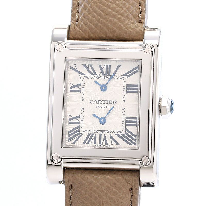 【中古】CARTIER TANK A VIS LARGE MODEL DUAL TIME ZORN CPCP カルティエ タンク ア・ヴィス LM IIタイムゾーン CPCP W1534351