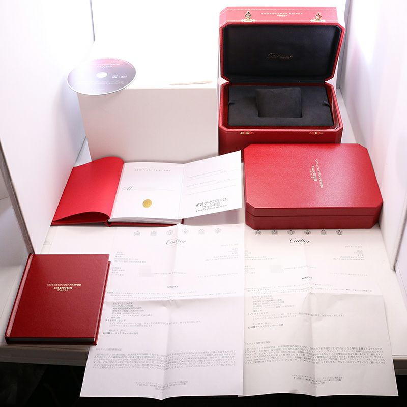 極美品 カルティエ アルディロン シルバー レザー カルティエ Cartier ロンド ルイ カルティエ WJRN0009 K18ピンク