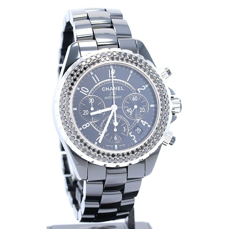 中古】CHANEL J12 CHRONOGRAPH 41MM BLACK DIAMONDS BEZEL 中古】CHANEL J12 CHRONOGRAPH 41MM BLACK DIAMONDS BEZEL