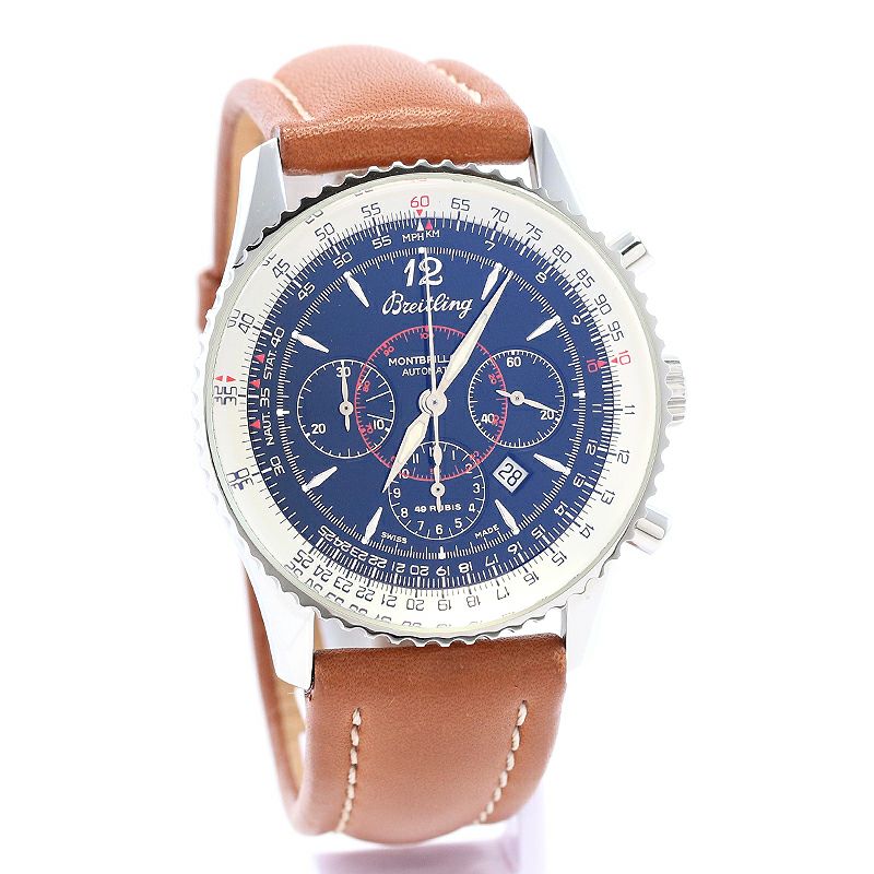 【中古】BREITLING NAVITIMER MONTBRILLANT DATE ブライトリング ナビタイマー モンブリラン デイト A4133012/B408/593X (A414B08LBA)