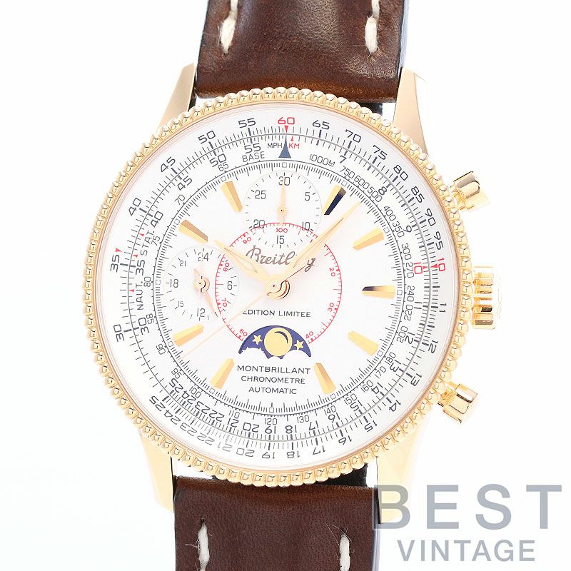 【中古】BREITLING MONTBRILLANT MOON JAPAN LIMITED EDITION ブライトリング モンブリラン ムーン 日本限定 H2134012/G556/437X/K20BA4N.1
