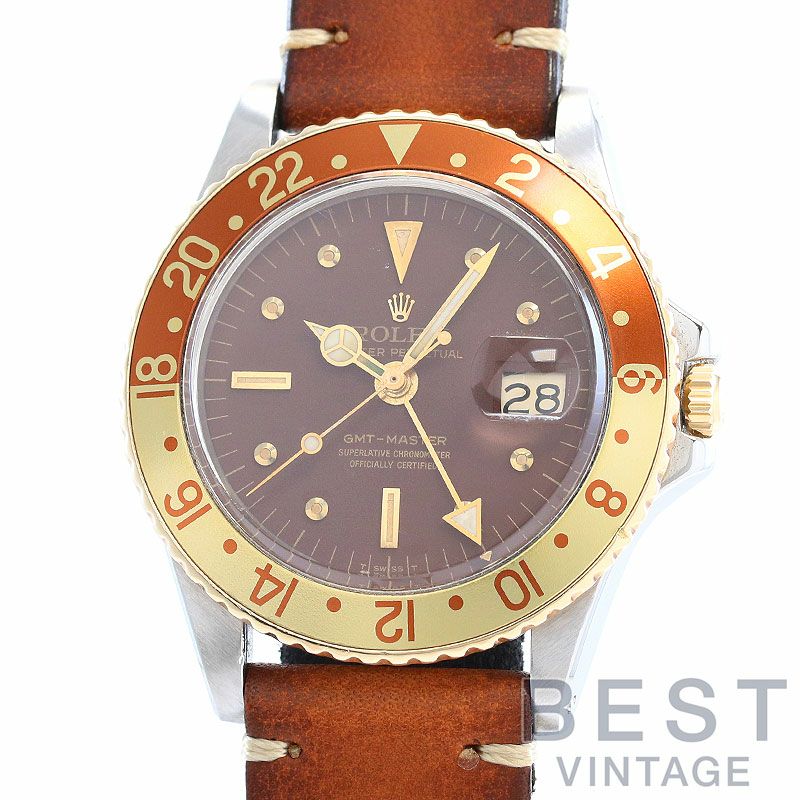 【中古】ROLEX GMT-MASTER I MATTE BROWN NIPPLE DIAL ロレックス マットブラウンフジツボ(ニップル)ダイヤル 1675/3