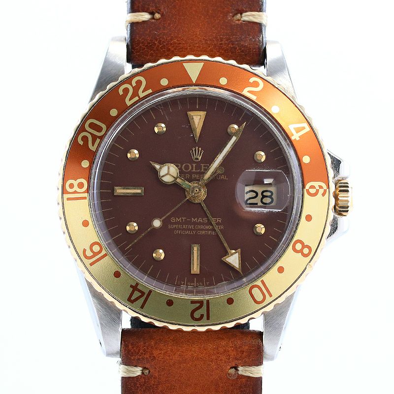 【中古】ROLEX GMT-MASTER I MATTE BROWN NIPPLE DIAL ロレックス マットブラウンフジツボ(ニップル)ダイヤル 1675/3