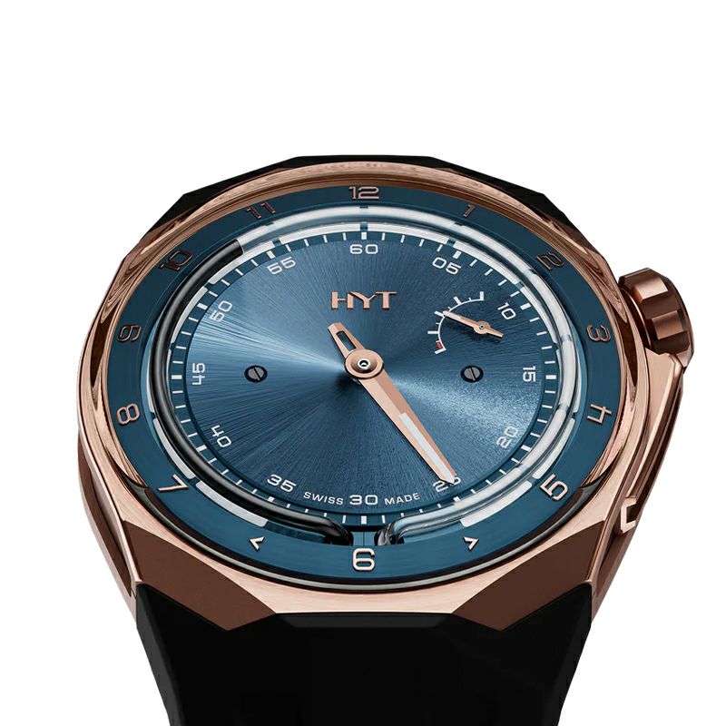 HYT T1 OR ROSE 5N BLEU PÉTROL エイチワイティー T1 5Nゴールド ブルー ぺトロール H03208-A